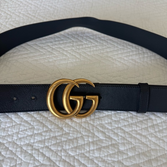 Gucci Marmont Belt with Gold Double G Buckle | 100% Authentic EUC Sz 8-12 - Picture 3 of 11